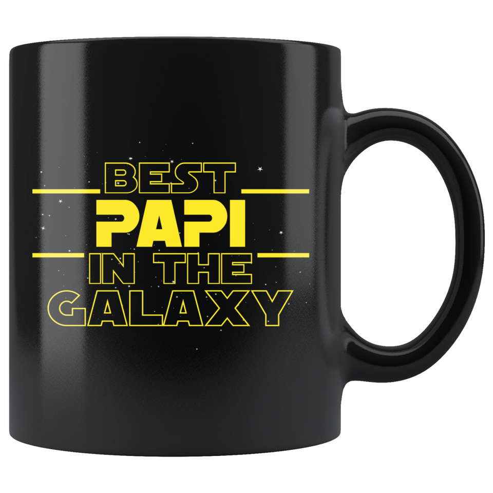 Best Papi In The Galaxy Coffee Mug Black 11oz Gifts for Papi