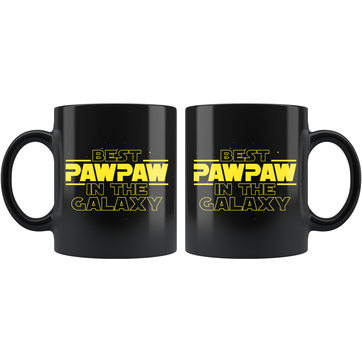 Best Pawpaw In The Galaxy Coffee Mug Black 11oz Gifts for Pawpaw $19.99 | Drinkware