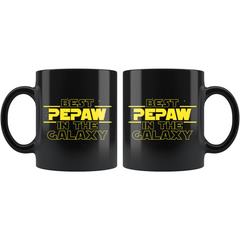 Load image into Gallery viewer, Best Pepaw In The Galaxy Coffee Mug Black 11oz Gifts for Pepaw