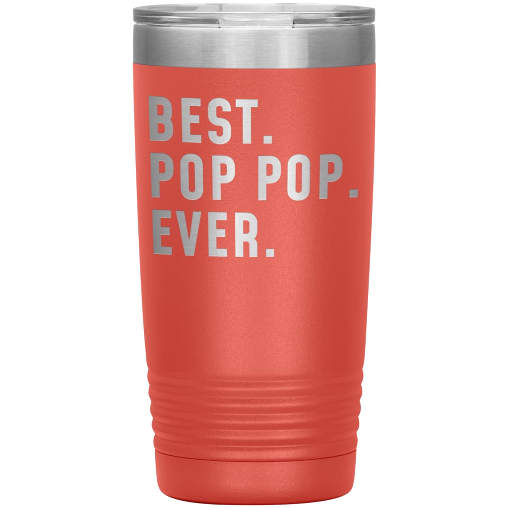 Best Pop Pop Ever Coffee Travel Mug 20oz Stainless Steel Vacuum Insulated Travel Mug with Lid Birthday Gift for Pop Pop Coffee Cup $24.99 | 
