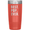 Best Pop Ever Coffee Travel Mug 20oz Stainless Steel Vacuum Insulated Travel Mug with Lid Birthday Gift for Pop Coffee Cup $24.99 | Coral 