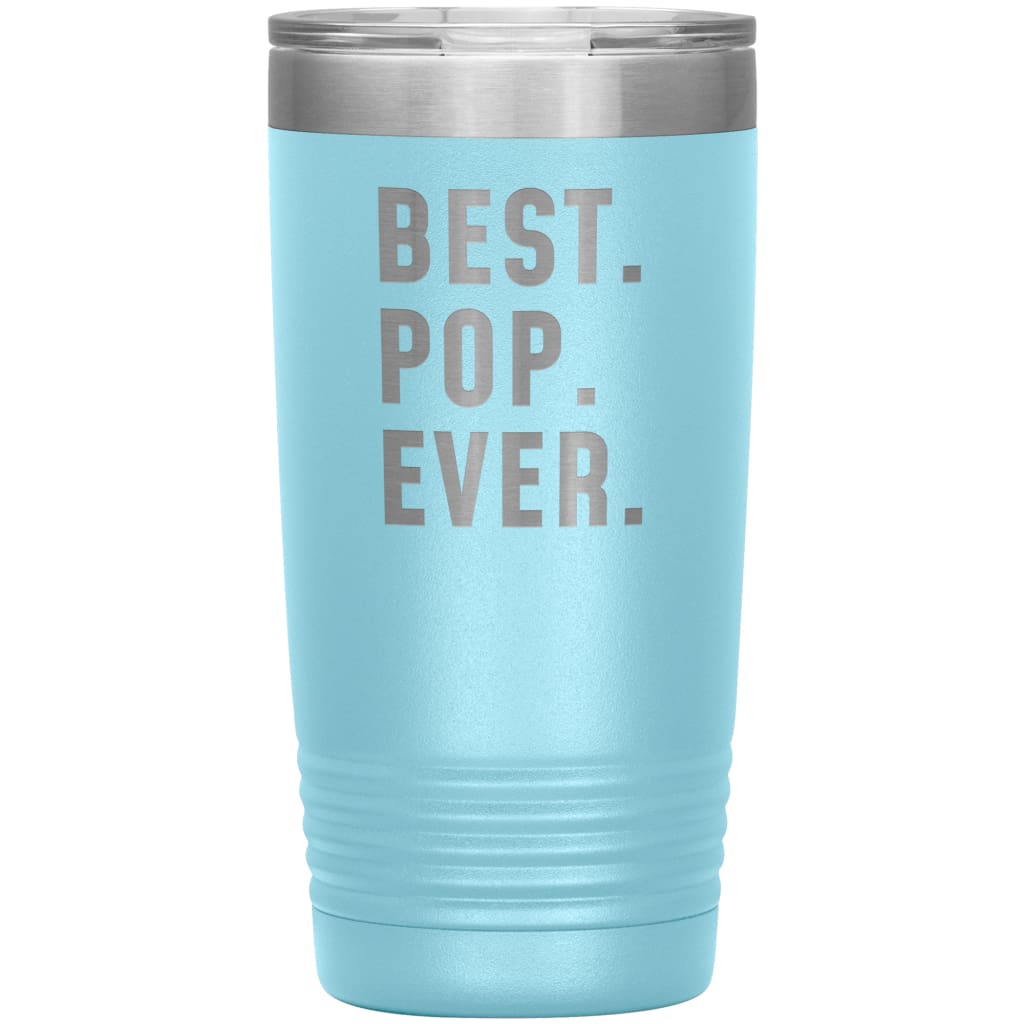 Best Pop Ever Coffee Travel Mug 20oz Stainless Steel Vacuum Insulated Travel Mug with Lid Birthday Gift for Pop Coffee Cup $24.99 | Light 