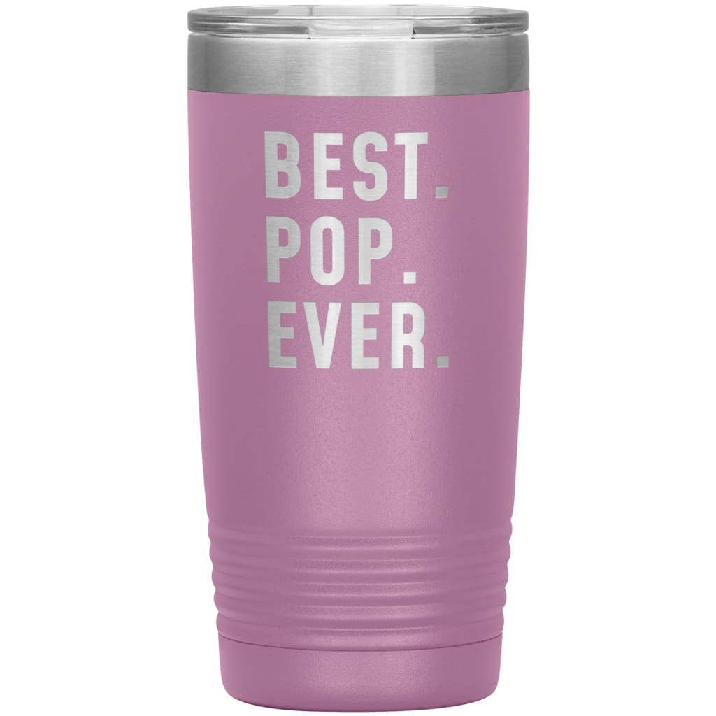 Best Pop Ever Coffee Travel Mug 20oz Stainless Steel Vacuum Insulated Travel Mug with Lid Birthday Gift for Pop Coffee Cup $24.99 | Light 