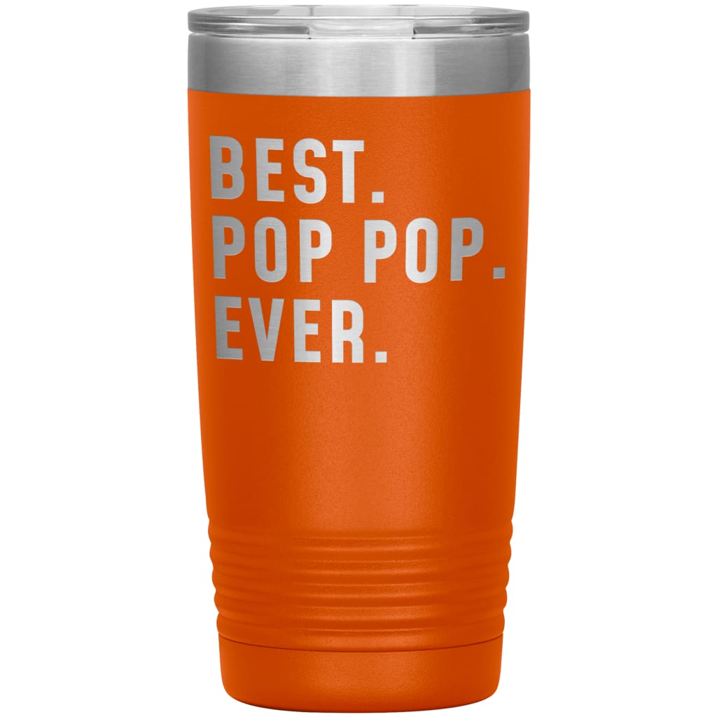 Best Pop Pop Ever Coffee Travel Mug 20oz Stainless Steel Vacuum Insulated Travel Mug with Lid Birthday Gift for Pop Pop Coffee Cup $24.99 | 