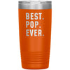 Best Pop Ever Coffee Travel Mug 20oz Stainless Steel Vacuum Insulated Travel Mug with Lid Birthday Gift for Pop Coffee Cup $24.99 | Orange 