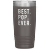 Best Pop Ever Coffee Travel Mug 20oz Stainless Steel Vacuum Insulated Travel Mug with Lid Birthday Gift for Pop Coffee Cup $24.99 | Pewter 