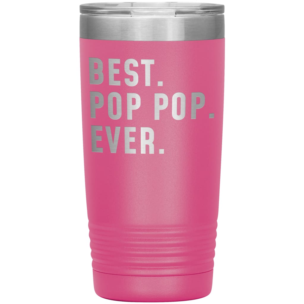 Best Pop Pop Ever Coffee Travel Mug 20oz Stainless Steel Vacuum Insulated Travel Mug with Lid Birthday Gift for Pop Pop Coffee Cup $24.99 | 