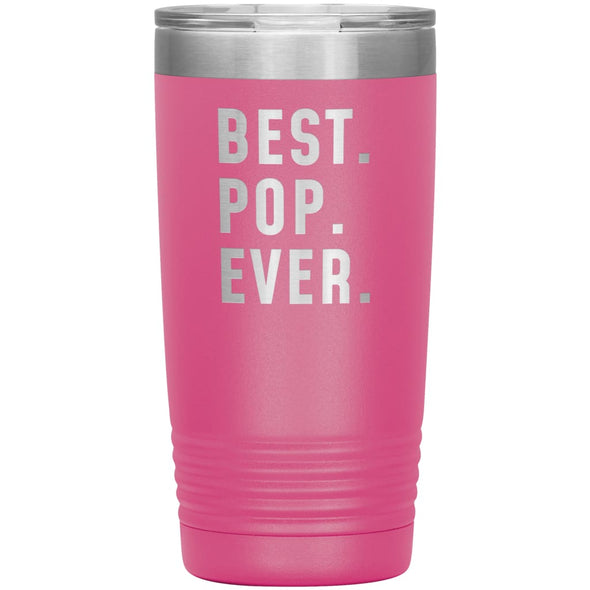 Best Pop Ever Coffee Travel Mug 20oz Stainless Steel Vacuum Insulated Travel Mug with Lid Birthday Gift for Pop Coffee Cup $24.99 | Pink 
