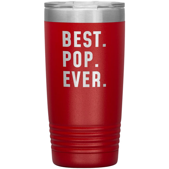 Best Pop Ever Coffee Travel Mug 20oz Stainless Steel Vacuum Insulated Travel Mug with Lid Birthday Gift for Pop Coffee Cup $24.99 | Red 