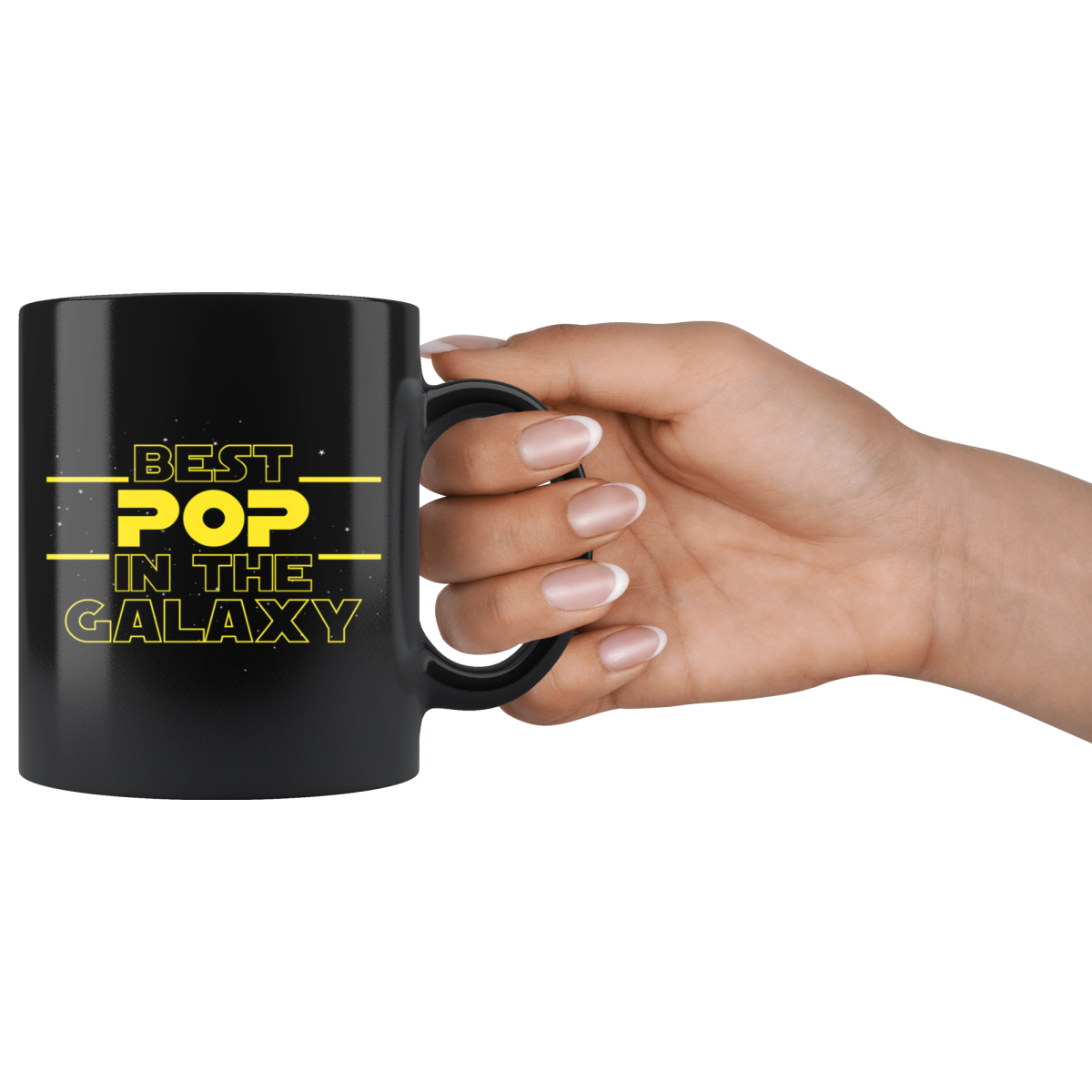 Best Pop In The Galaxy Coffee Mug Black 11oz Gifts for Pop $19.99 | Drinkware