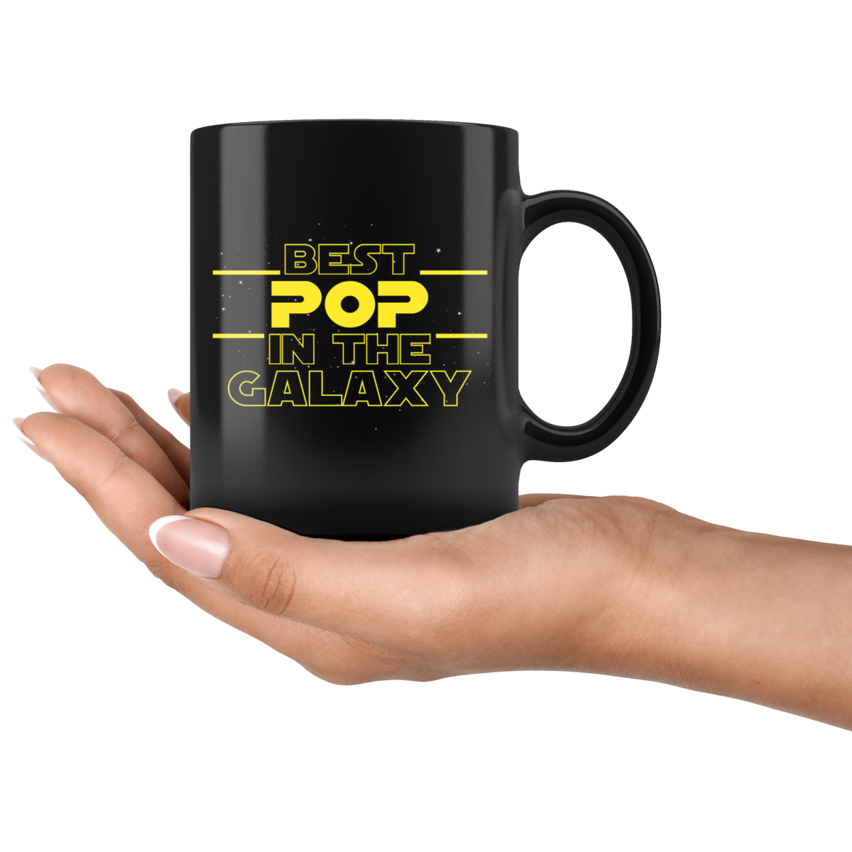 Best Pop In The Galaxy Coffee Mug Black 11oz Gifts for Pop $19.99 | Drinkware