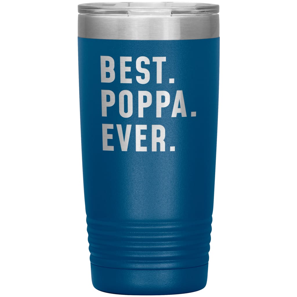 Best Poppa Ever Coffee Travel Mug 20oz Stainless Steel Vacuum Insulated Travel Mug with Lid Birthday Gift for Poppa Grandpa Coffee Cup 