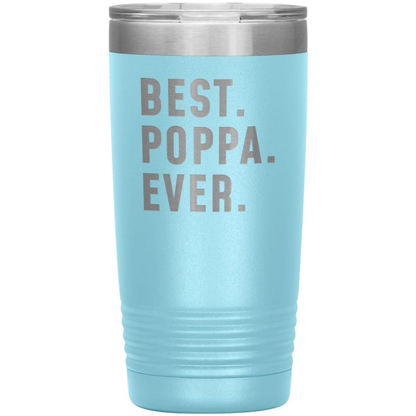 Best Poppa Ever Coffee Travel Mug 20oz Stainless Steel Vacuum Insulated Travel Mug with Lid Birthday Gift for Poppa Grandpa Coffee Cup 