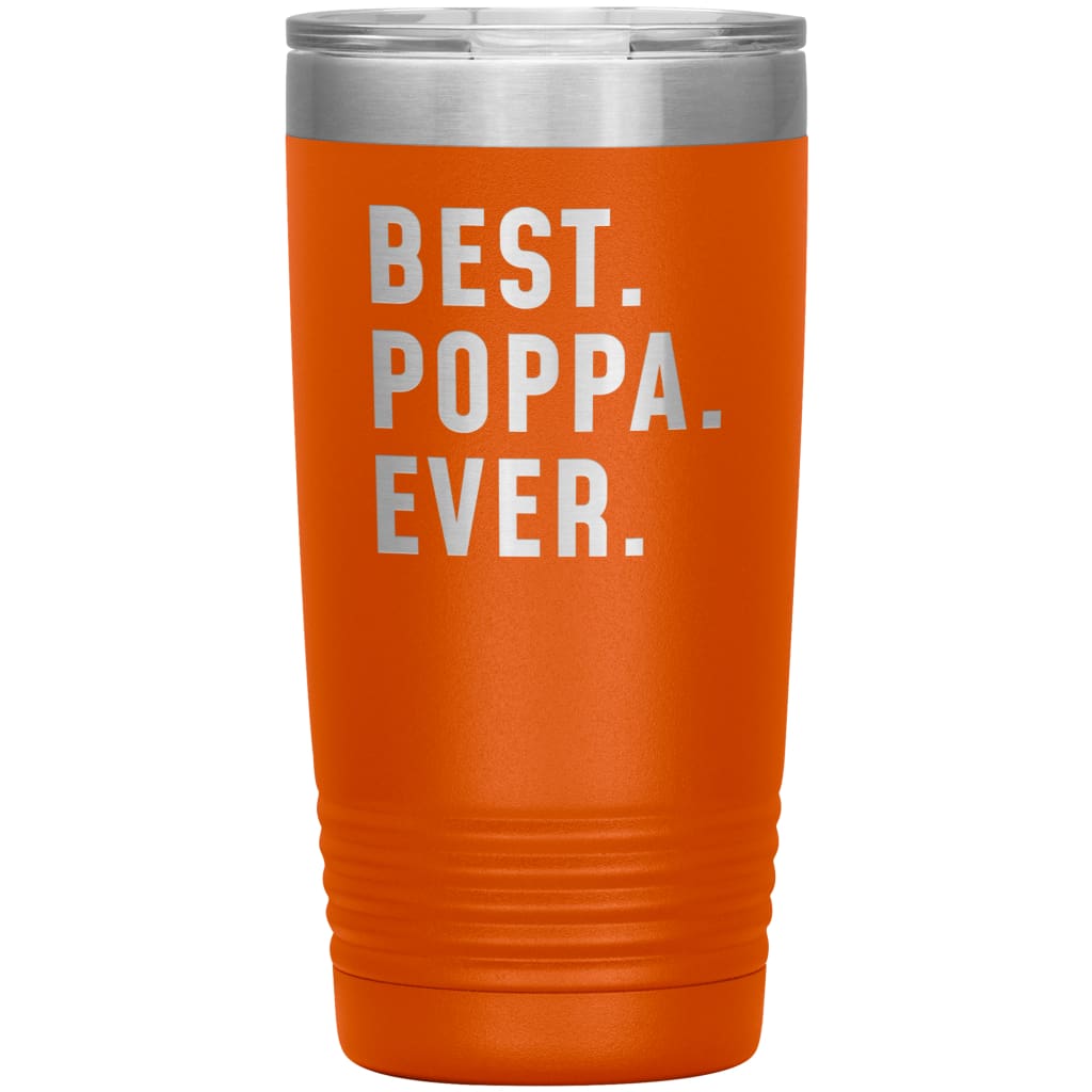Best Poppa Ever Coffee Travel Mug 20oz Stainless Steel Vacuum Insulated Travel Mug with Lid Birthday Gift for Poppa Grandpa Coffee Cup 