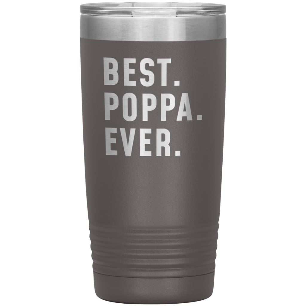 Best Poppa Ever Coffee Travel Mug 20oz Stainless Steel Vacuum Insulated Travel Mug with Lid Birthday Gift for Poppa Grandpa Coffee Cup 