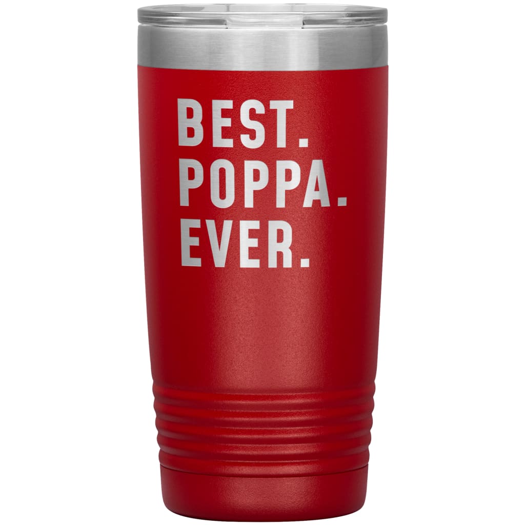 Best Poppa Ever Coffee Travel Mug 20oz Stainless Steel Vacuum Insulated Travel Mug with Lid Birthday Gift for Poppa Grandpa Coffee Cup 