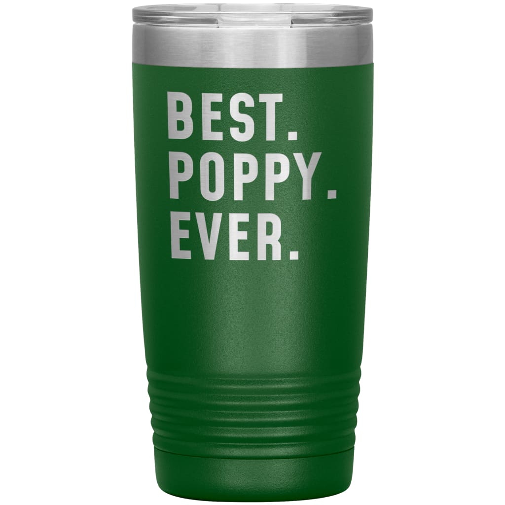 Best Poppy Ever Coffee Travel Mug 20oz Stainless Steel Vacuum Insulated Travel Mug with Lid Birthday Gift for Poppy Grandpa Coffee Cup 