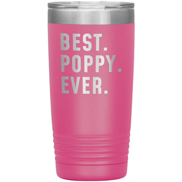 Best Poppy Ever Coffee Travel Mug 20oz Stainless Steel Vacuum Insulated Travel Mug with Lid Birthday Gift for Poppy Grandpa Coffee Cup 