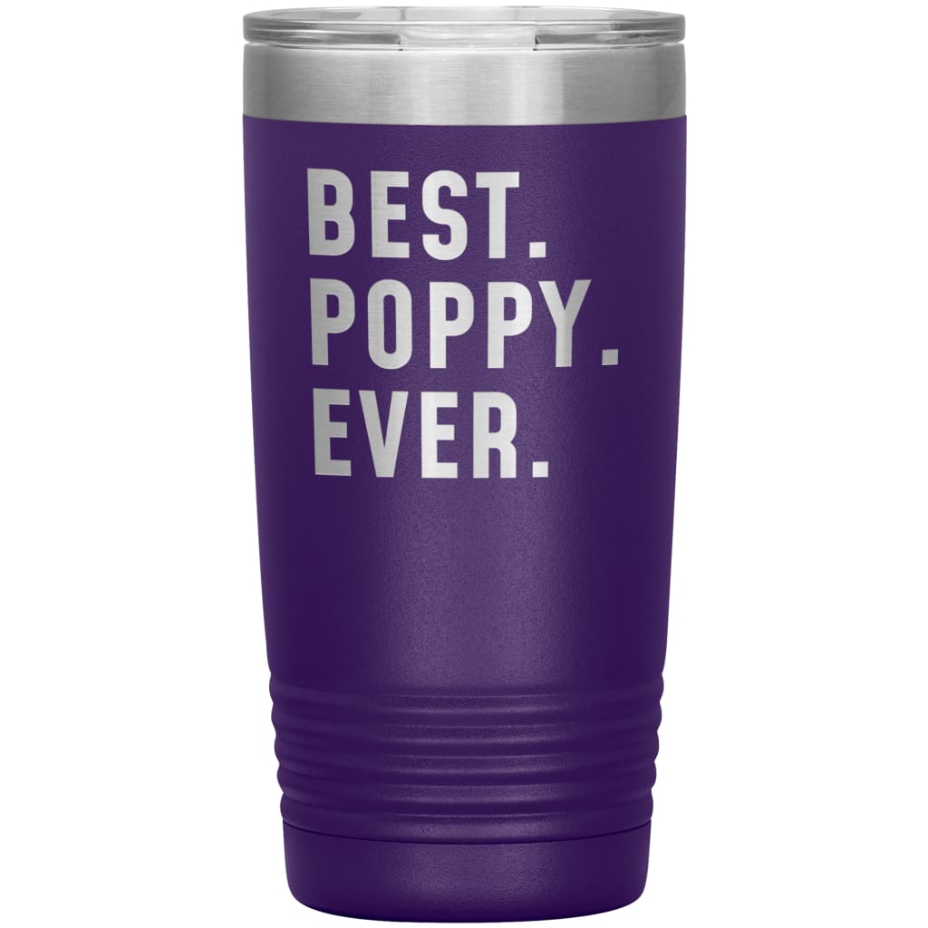 Best Poppy Ever Coffee Travel Mug 20oz Stainless Steel Vacuum Insulated Travel Mug with Lid Birthday Gift for Poppy Grandpa Coffee Cup 