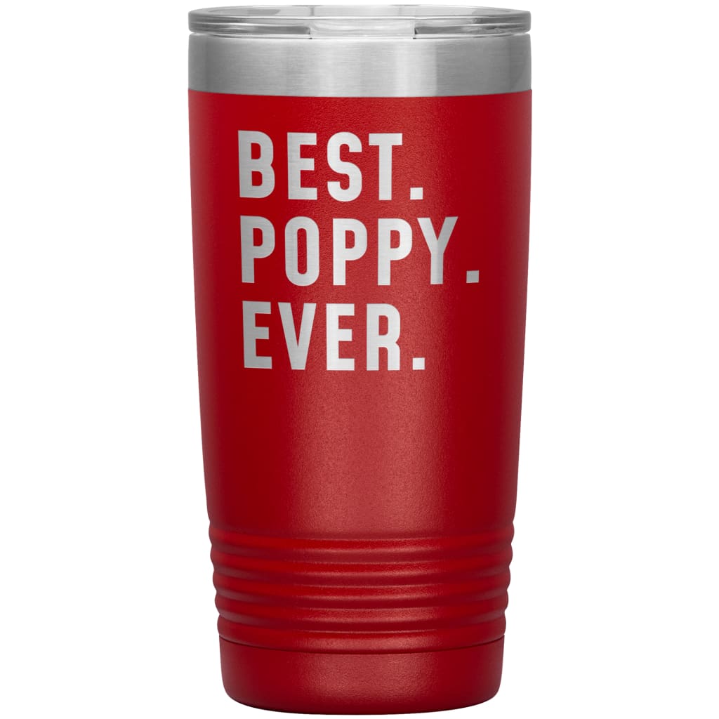 Best Poppy Ever Coffee Travel Mug 20oz Stainless Steel Vacuum Insulated Travel Mug with Lid Birthday Gift for Poppy Grandpa Coffee Cup 