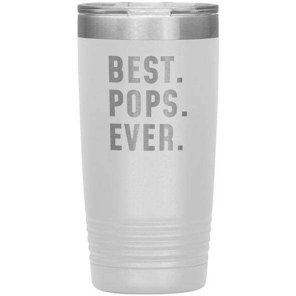 Best Pops Ever Coffee Travel Mug 20oz Stainless Steel Vacuum Insulated Travel Mug with Lid Birthday Gift for Pops Grandpa Coffee Cup $24.99 