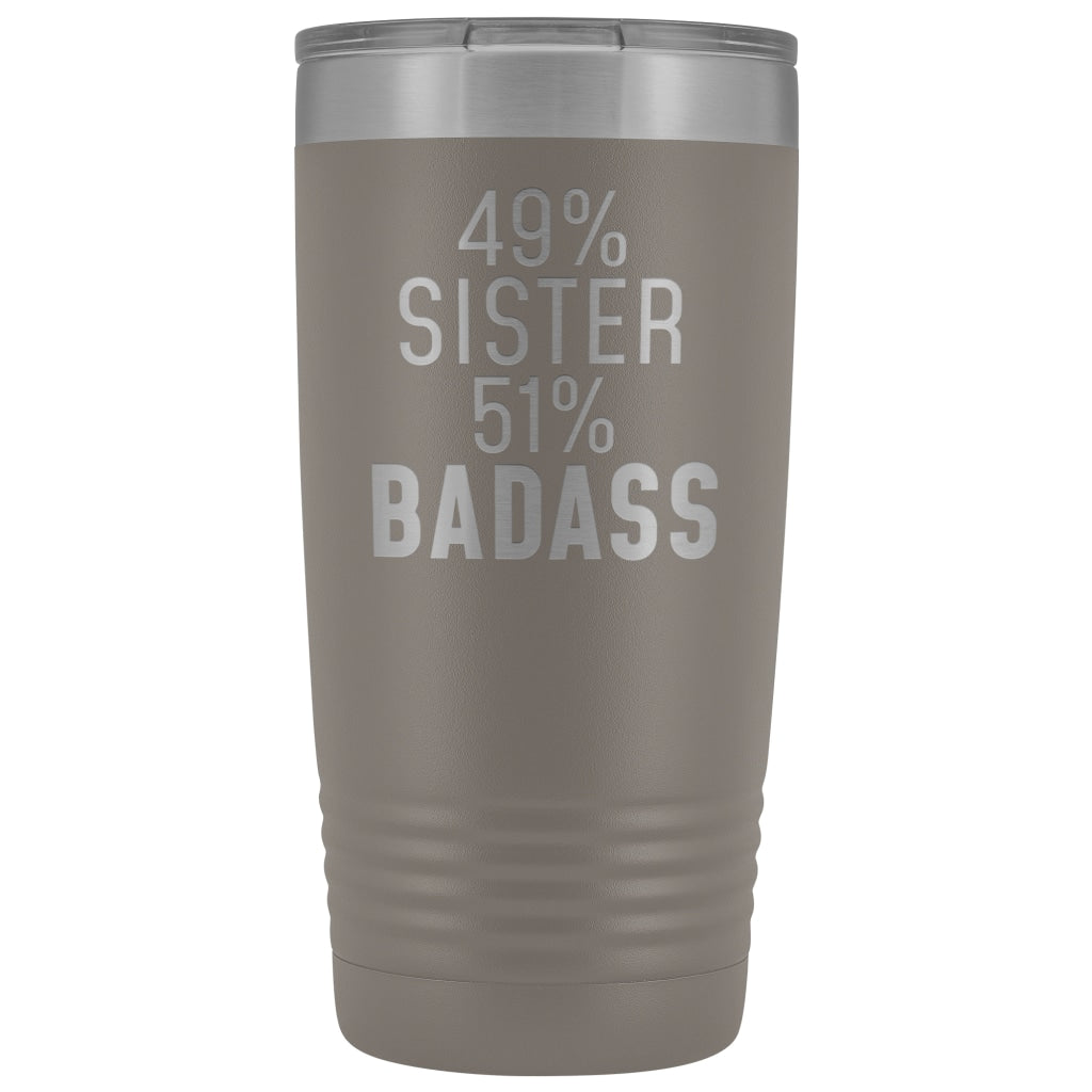 Best Sister Gift: 49% Sister 51% Badass Insulated Tumbler 20oz — photo 7