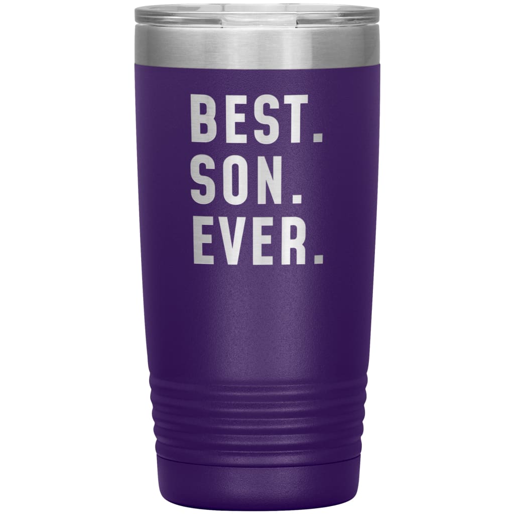 Best Son Ever Coffee Travel Mug 20oz Stainless Steel Vacuum Insulated Travel Mug with Lid Birthday Gift for Son Coffee Cup $29.99 | Purple 