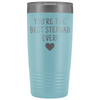 Best Step Dad Ever! Insulated 20oz Tumbler Gift Ideas for Stepdad $29.99 | Light Blue Tumblers