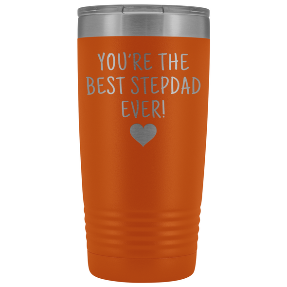 Best Step Dad Ever! Insulated 20oz Tumbler Gift Ideas for Stepdad $29.99 | Orange Tumblers