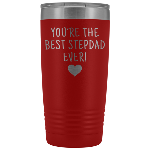 Best Step Dad Ever! Insulated 20oz Tumbler Gift Ideas for Stepdad $29.99 | Red Tumblers