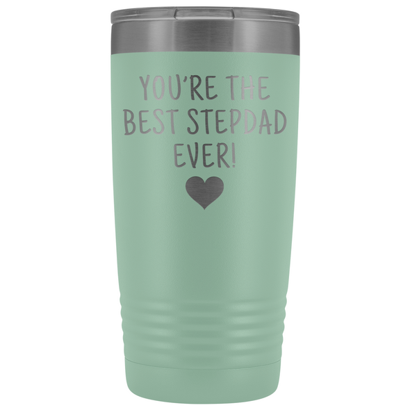Best Step Dad Ever! Insulated 20oz Tumbler Gift Ideas for Stepdad $29.99 | Teal Tumblers