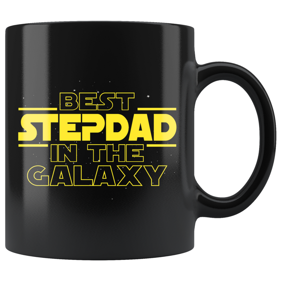 Best Step Dad In The Galaxy Coffee Mug Black 11oz Gifts for Stepdad