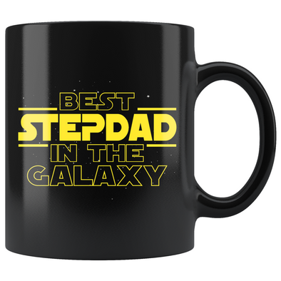Best Step Dad In The Galaxy Coffee Mug Black 11oz Gifts for Stepdad $19.99 | 11oz - Black Drinkware