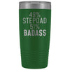 Best Stepdad Gift: 49% Stepdad 51% Badass Insulated Tumbler 20oz $29.99 | Green Tumblers