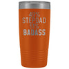 Best Stepdad Gift: 49% Stepdad 51% Badass Insulated Tumbler 20oz $29.99 | Orange Tumblers