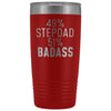 Best Stepdad Gift: 49% Stepdad 51% Badass Insulated Tumbler 20oz $29.99 | Red Tumblers