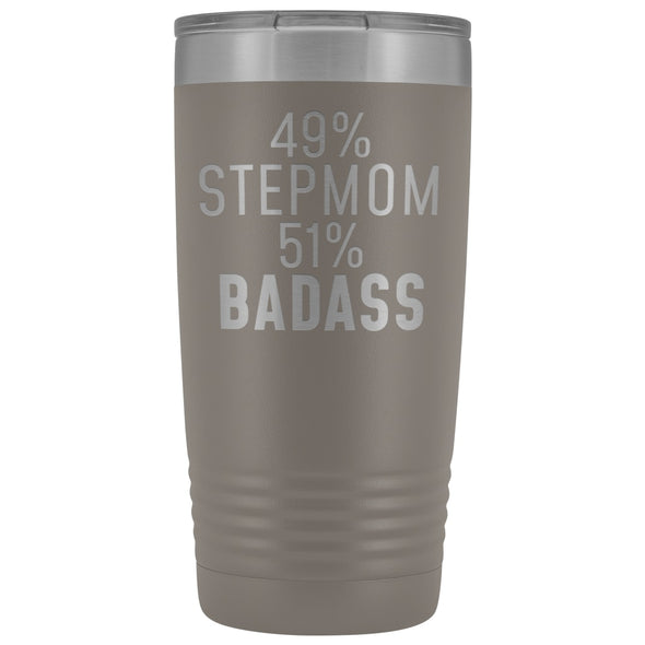 Best Stepmom Gift: 49% Stepmom 51% Badass Insulated Tumbler 20oz $29.99 | Pewter Tumblers