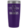 Best Stepmom Gift: 49% Stepmom 51% Badass Insulated Tumbler 20oz $29.99 | Purple Tumblers