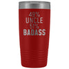 Best Uncle Gift: 49% Uncle 51% Badass Insulated Tumbler 20oz $29.99 | Red Tumblers
