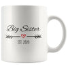 Big Sister Announcement Gift: Big Sister Est. 2020 Coffee Mug $14.99 | 11 oz Drinkware