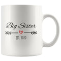 Big Sister Announcement Gift: Big Sister Est. 2020 Coffee Mug $14.99 | 11 oz Drinkware