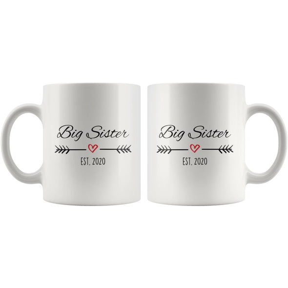 Big Sister Announcement Gift: Big Sister Est. 2020 Coffee Mug $14.99 | Drinkware