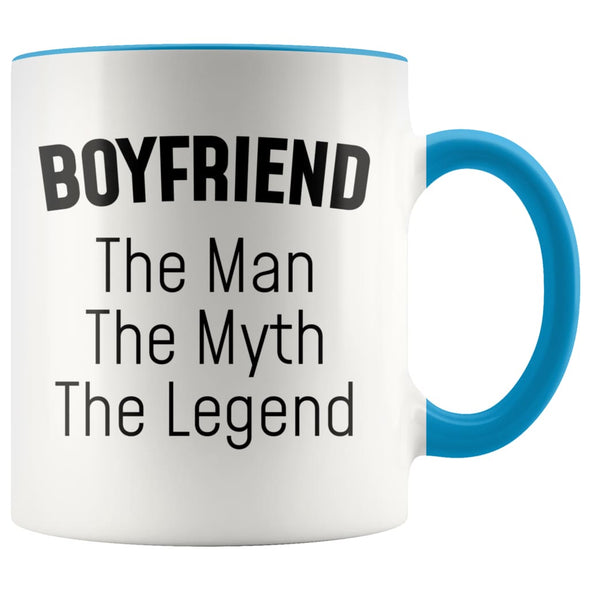 Boyfriend Gifts Boyfriend The Man The Myth The Legend Boyfriend Christmas Birthday Coffee Mug $14.99 | Blue Drinkware