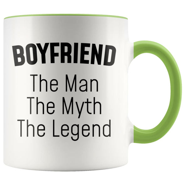 Boyfriend Gifts Boyfriend The Man The Myth The Legend Boyfriend Christmas Birthday Coffee Mug $14.99 | Green Drinkware
