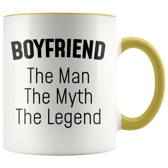 Boyfriend Gifts Boyfriend The Man The Myth The Legend Boyfriend Christmas Birthday Coffee Mug $14.99 | Yellow Drinkware
