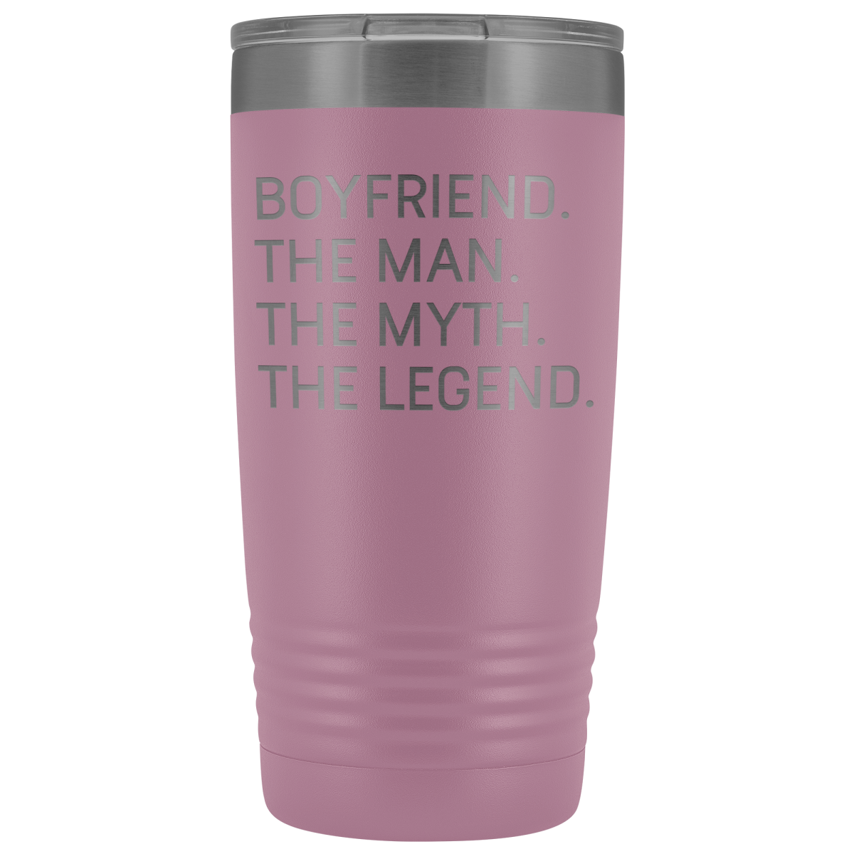 Boyfriend Gifts Boyfriend The Man The Myth The Legend Stainless Steel Vacuum Travel Mug Insulated Tumbler 20oz $31.99 | Light Purple