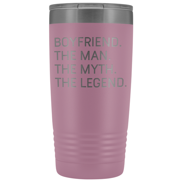 Boyfriend Gifts Boyfriend The Man The Myth The Legend Stainless Steel Vacuum Travel Mug Insulated Tumbler 20oz $31.99 | Light Purple