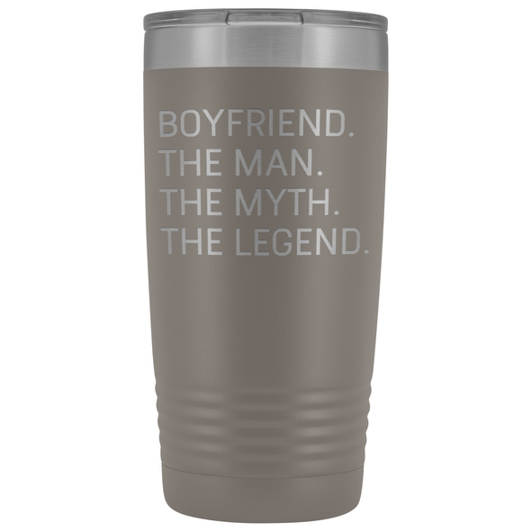 Boyfriend Gifts Boyfriend The Man The Myth The Legend Stainless Steel Vacuum Travel Mug Insulated Tumbler 20oz $31.99 | Pewter Tumblers