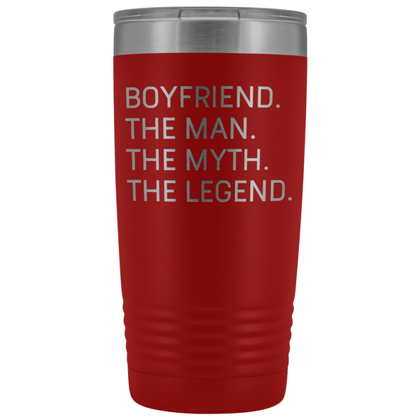 Boyfriend Gifts Boyfriend The Man The Myth The Legend Stainless Steel Vacuum Travel Mug Insulated Tumbler 20oz $31.99 | Red Tumblers