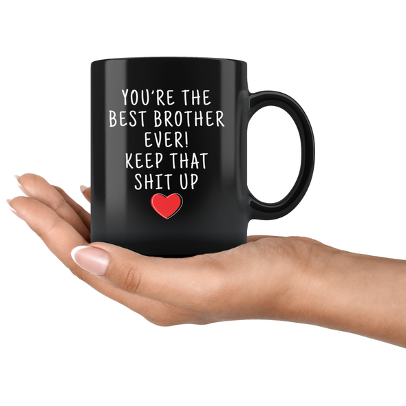 Brother Gifts Best Brother Ever Mug Brother Coffee Mug Brother Coffee Cup Brother Gift Coffee Mug Tea Cup Black $19.99 | Drinkware